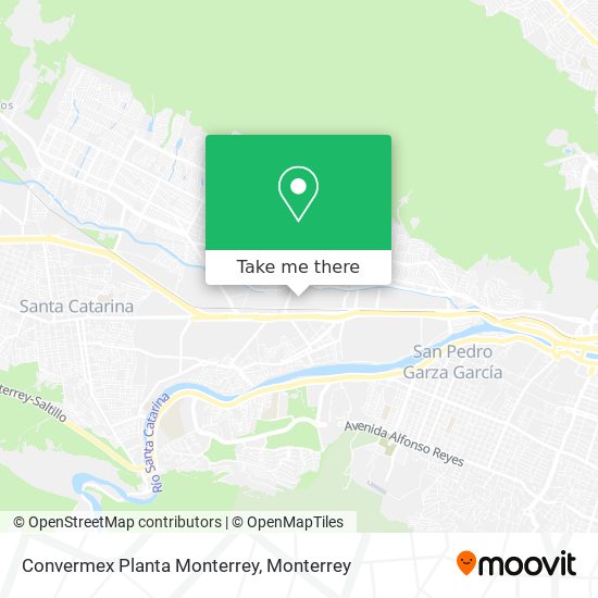 Mapa de Convermex Planta Monterrey