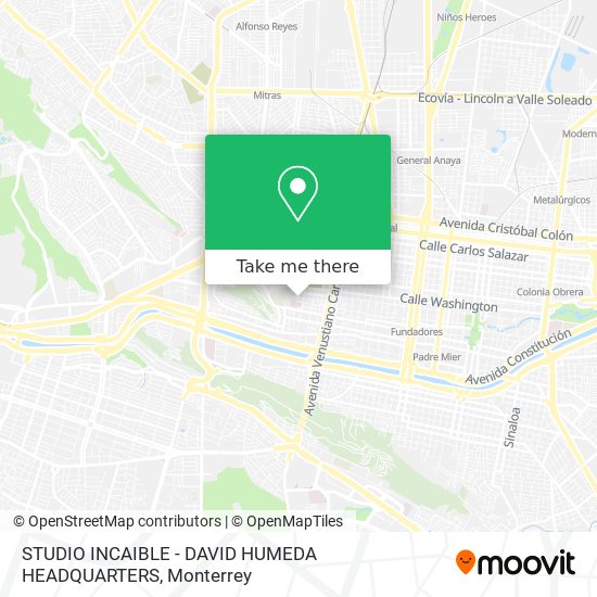 Mapa de STUDIO INCAIBLE - DAVID HUMEDA HEADQUARTERS