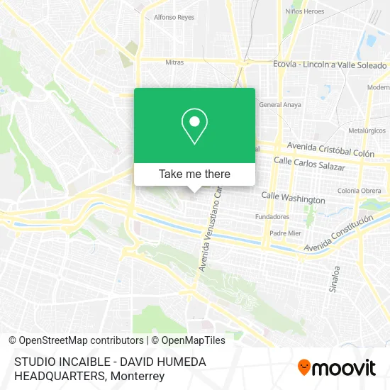 Mapa de STUDIO INCAIBLE - DAVID HUMEDA HEADQUARTERS