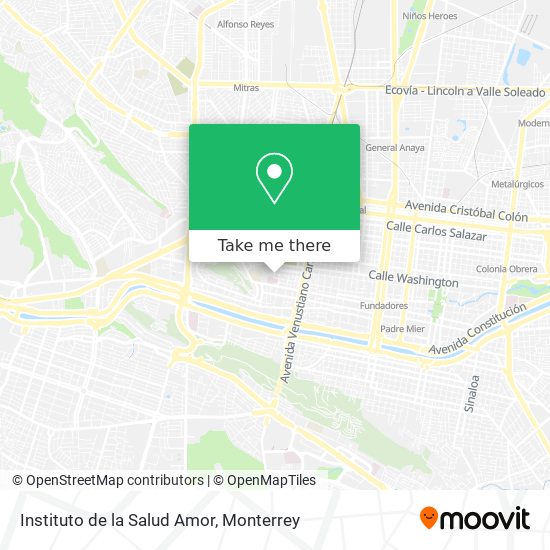 Instituto de la Salud Amor map