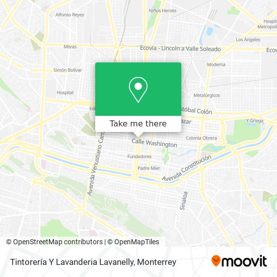 Mapa de Tintorería Y Lavanderia Lavanelly
