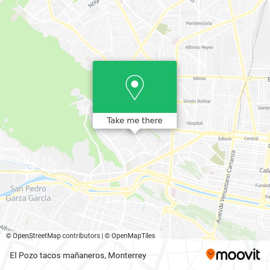 El Pozo tacos mañaneros map