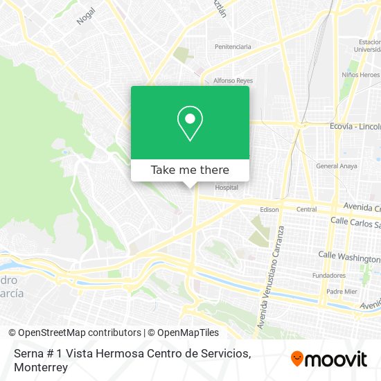 Mapa de Serna # 1 Vista Hermosa Centro de Servicios