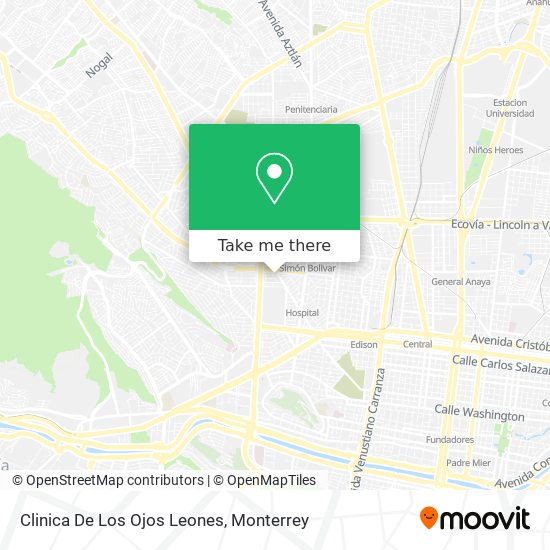 Clinica De Los Ojos Leones map