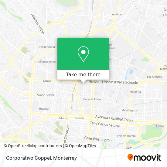 Corporativo Coppel map