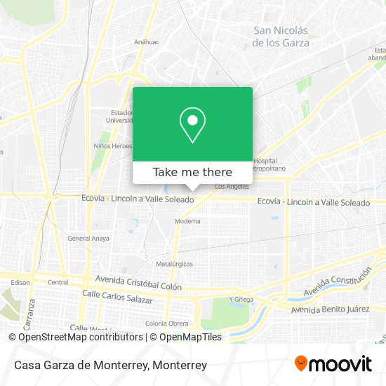 Casa Garza de Monterrey map