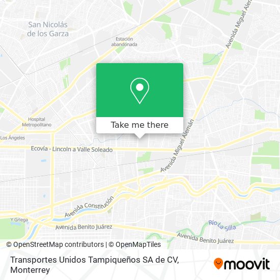 Transportes Unidos Tampiqueños SA de CV map