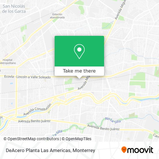 Mapa de DeAcero Planta Las Americas