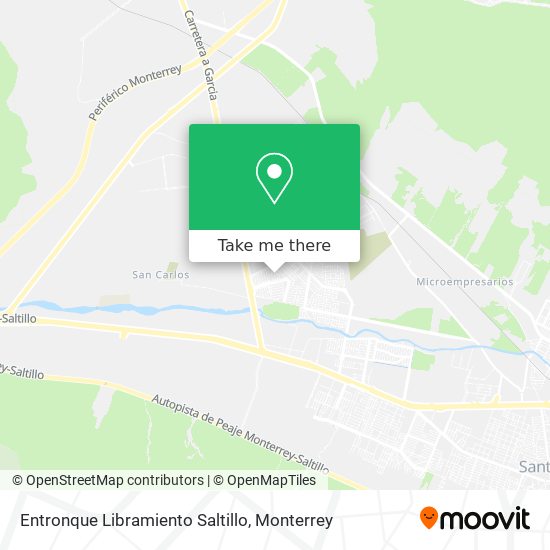 Mapa de Entronque Libramiento Saltillo