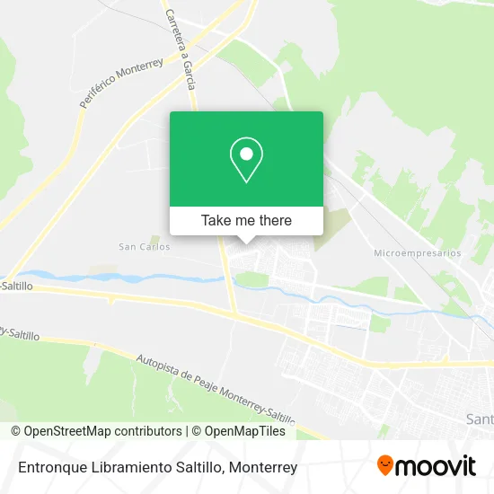 Mapa de Entronque Libramiento Saltillo