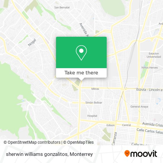 sherwin williams gonzalitos map