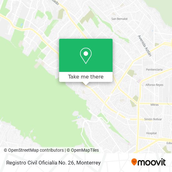 How to get to Registro Civil Oficialía No. 26 in Monterrey by Bus?