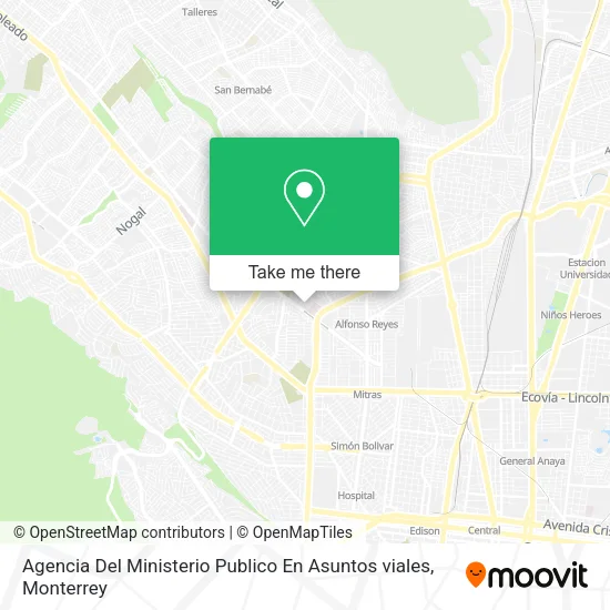Agencia Del Ministerio Publico En Asuntos viales map