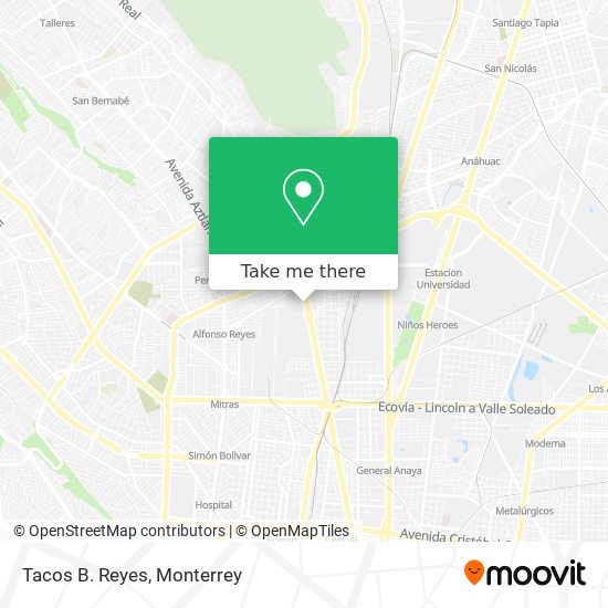 Tacos B. Reyes map