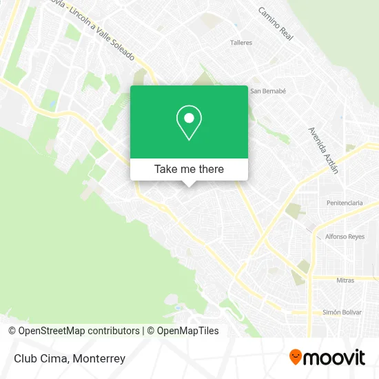 Club Cima map