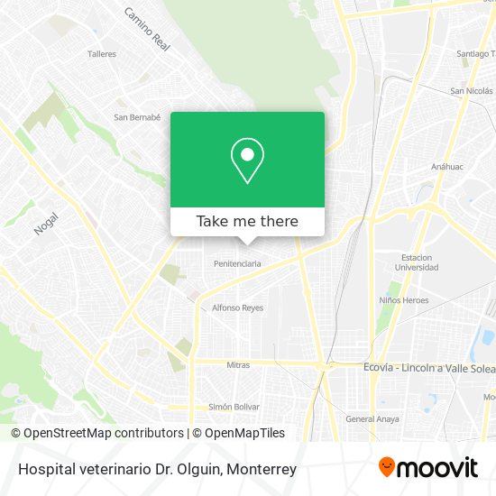 Hospital veterinario Dr. Olguin map