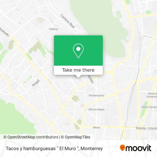 Tacos y hamburguesas " El Muro " map