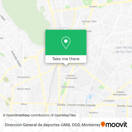 Direccion General de deportes UANL DGD map