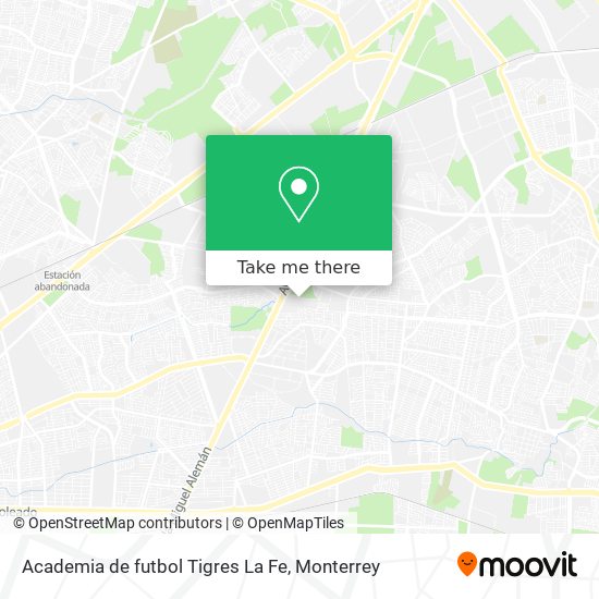 Academia de futbol Tigres La Fe map