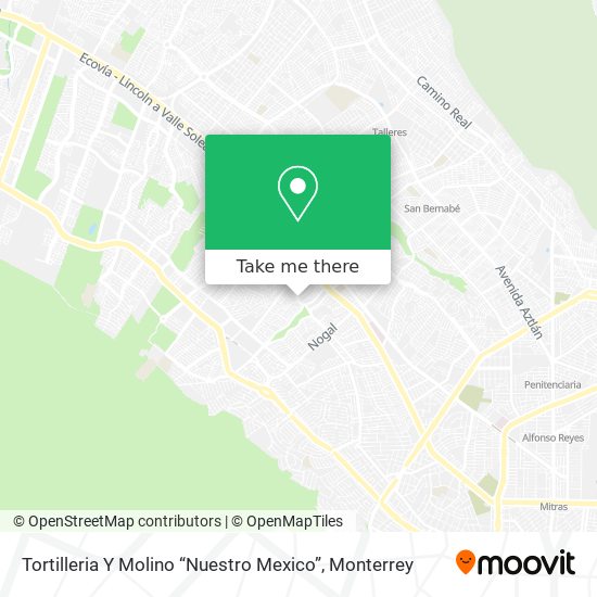 Tortilleria Y Molino “Nuestro Mexico” map