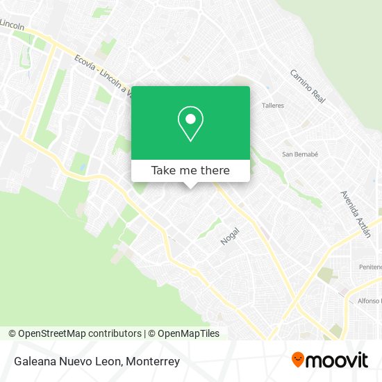 Mapa de Galeana Nuevo Leon