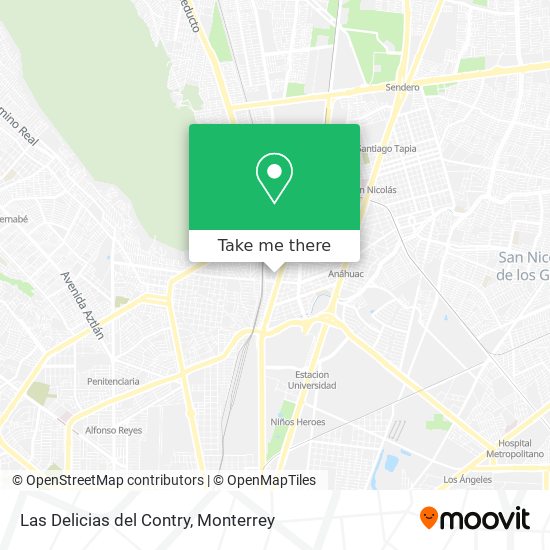 Las Delicias del Contry map