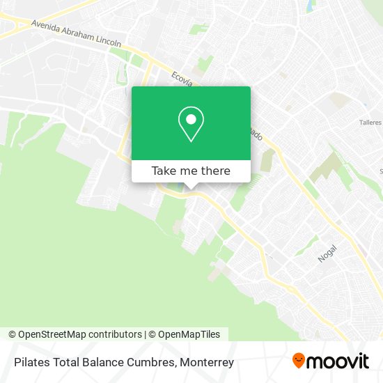 Pilates Total Balance Cumbres map