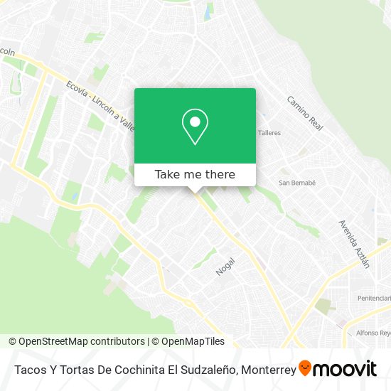 Tacos Y Tortas De Cochinita El Sudzaleño map
