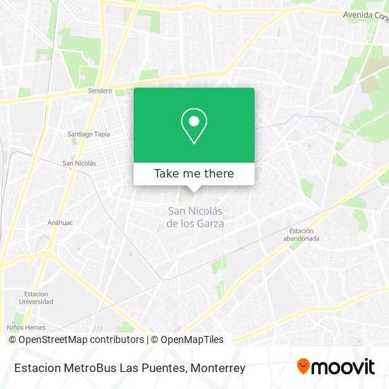 Estacion MetroBus Las Puentes map