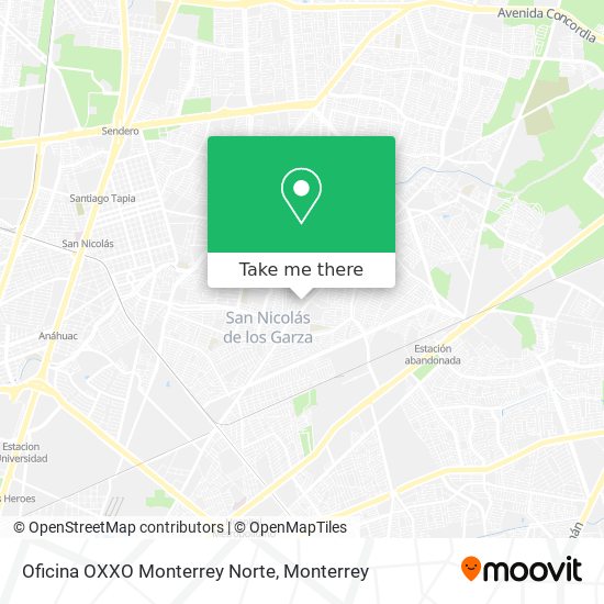 Oficina OXXO Monterrey Norte map