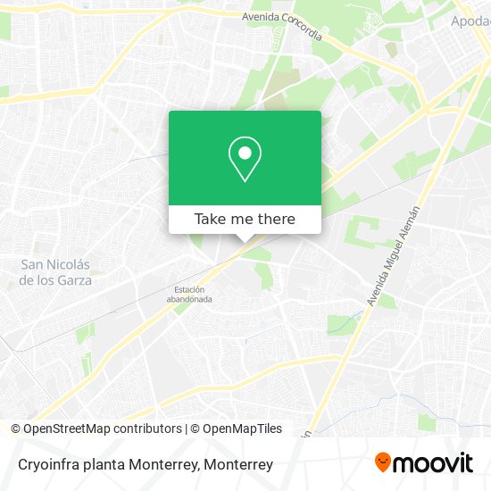 Cryoinfra planta Monterrey map