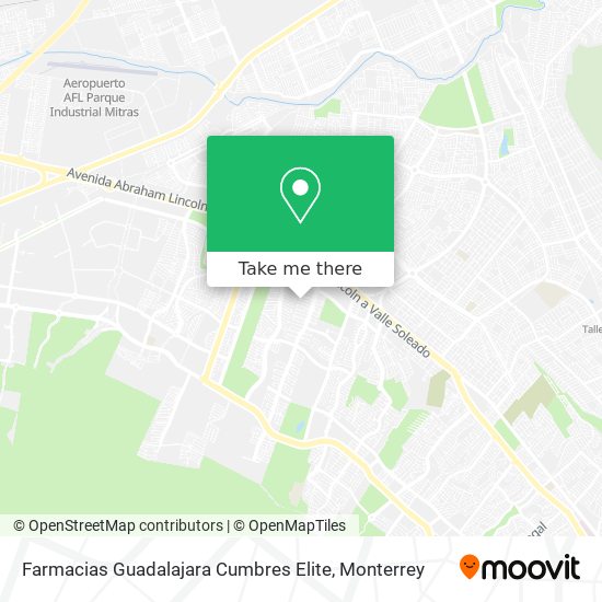 Farmacias Guadalajara Cumbres Elite map