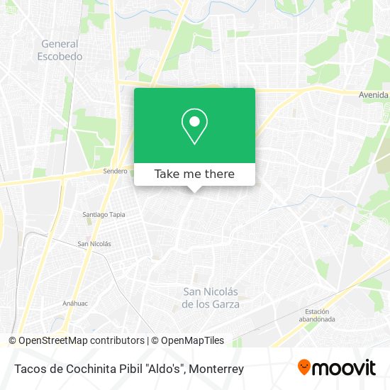 Tacos de Cochinita Pibil "Aldo's" map