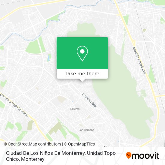 Ciudad De Los Niños De Monterrey. Unidad Topo Chico map
