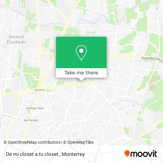Mapa de De mi closet a tu closet.