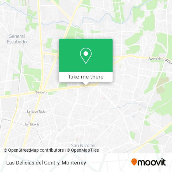 Las Delicias del Contry map