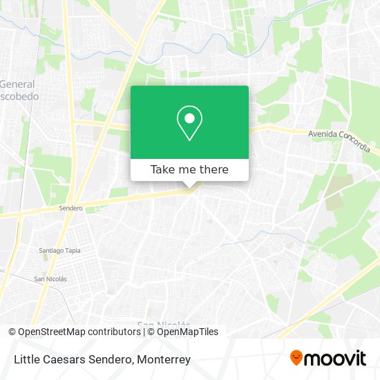 Mapa de Little Caesars Sendero
