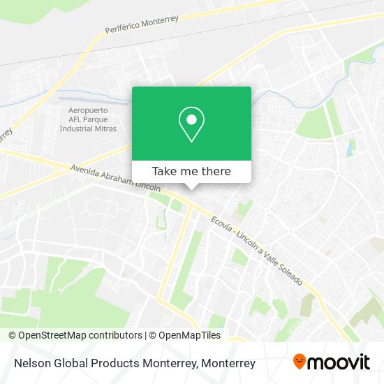 Nelson Global Products Monterrey map