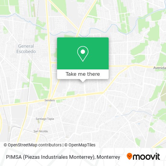 Mapa de PIMSA (Piezas Industriales Monterrey)