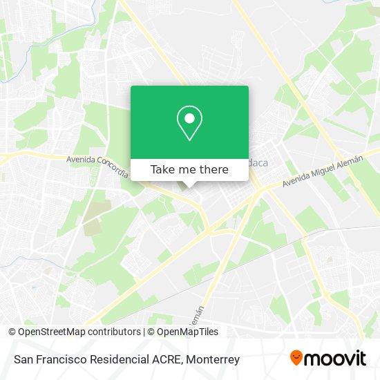 San Francisco Residencial ACRE map