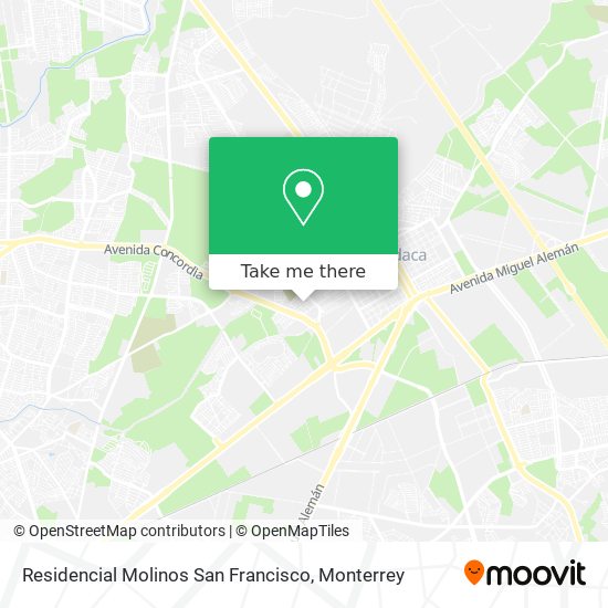 Mapa de Residencial Molinos San Francisco