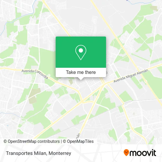 Transportes Milan map