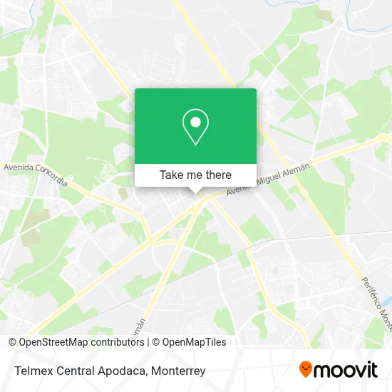 Telmex Central Apodaca map