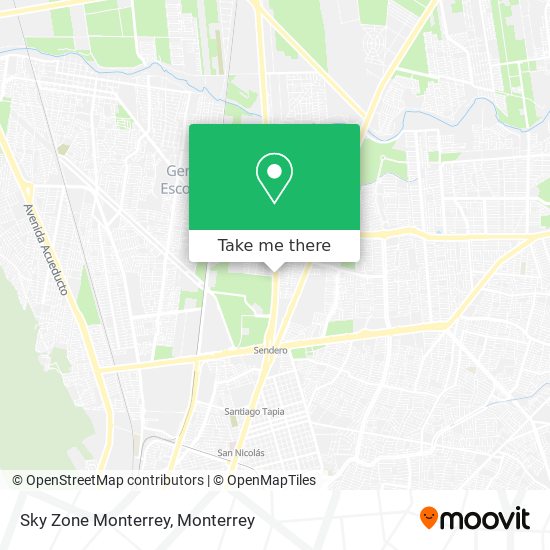 Mapa de Sky Zone Monterrey