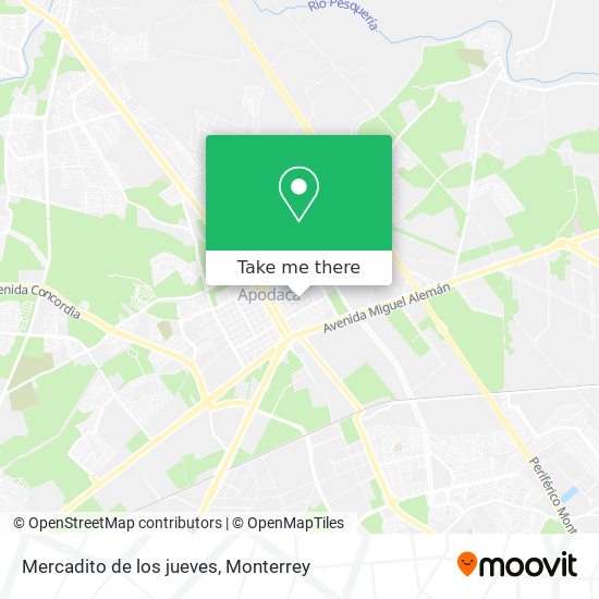 Mapa de Mercadito de los jueves