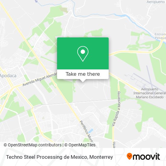 Techno Steel Processing de Mexico map