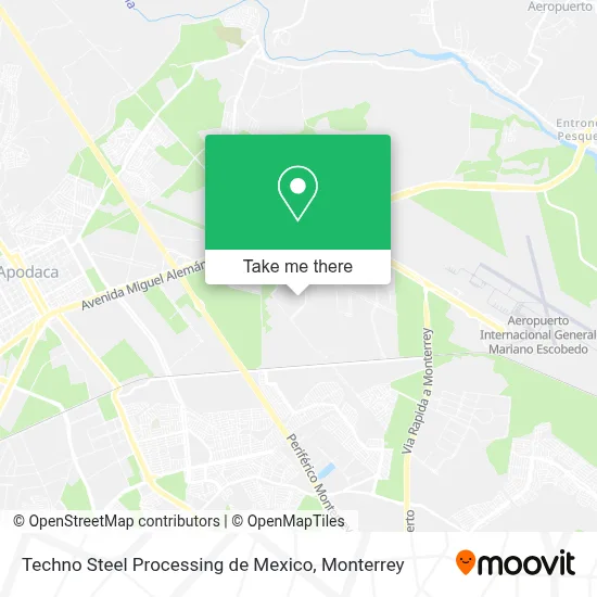 Techno Steel Processing de Mexico map