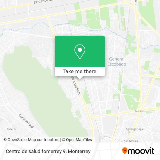 Mapa de Centro de salud fomerrey 9