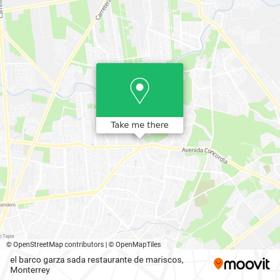 el barco garza sada restaurante de mariscos map