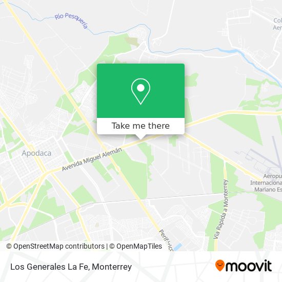 Mapa de Los Generales La Fe